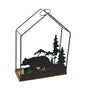 Woodland Silhouette Candleholder Lantern - Medium