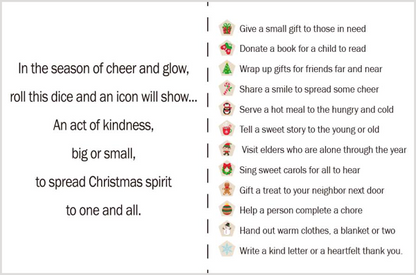 Christmas Time 12 Days of Kindness Dice