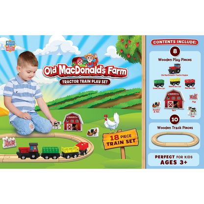 Old Macdonald's Farm Tractor Train Play Set