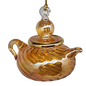 Blown Glass Swirl Teapot - Yellow