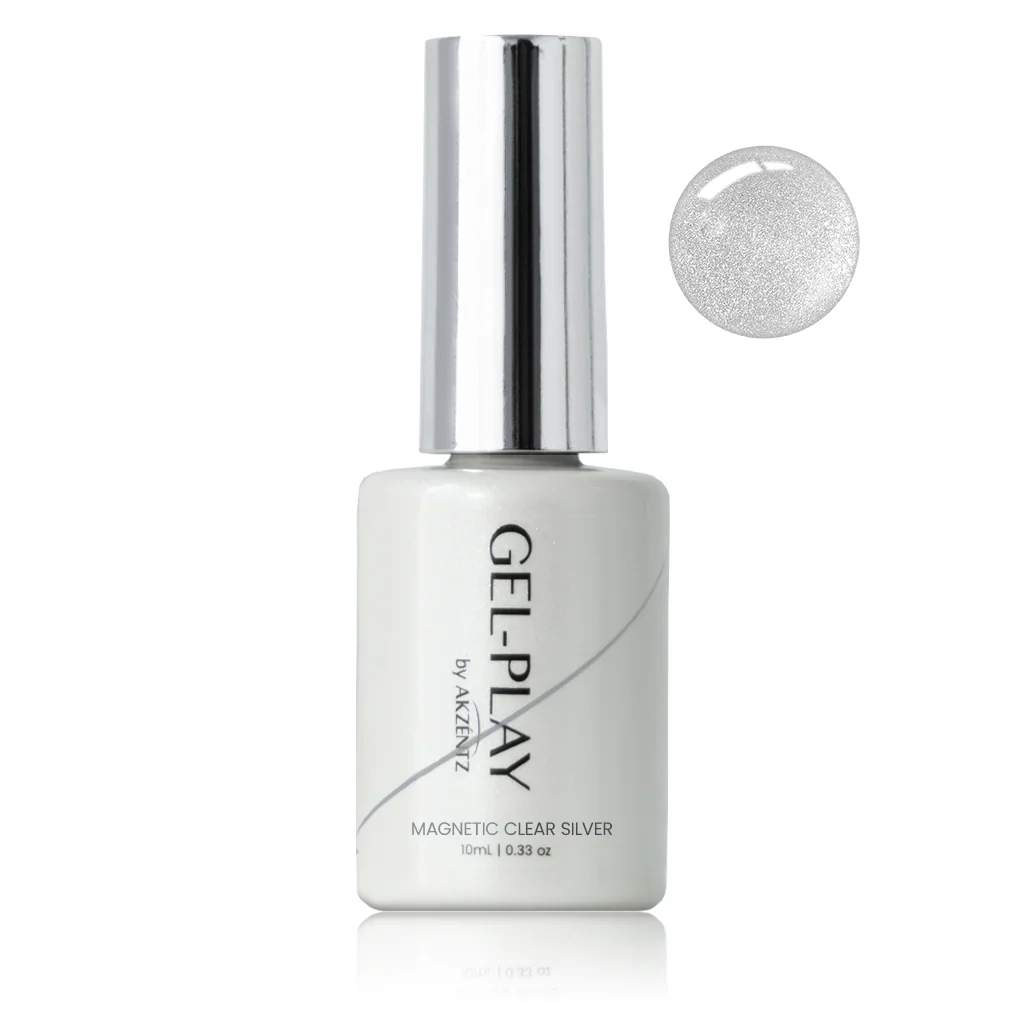 Akzentz - Gel Play Magnetic Clear Silver, 10ml