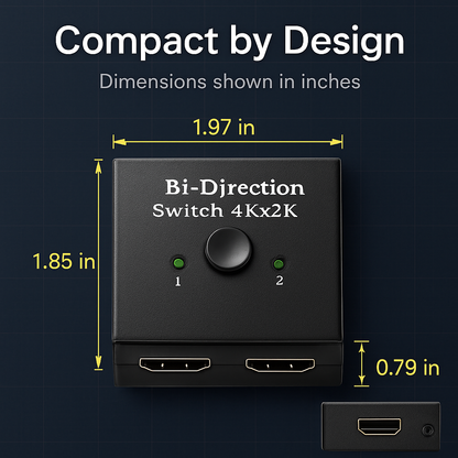 HDMI Bidirectional Splitter Switcher for Two-in-One