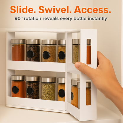 Swivel Cabinet Organizer Revolving Spice Rack