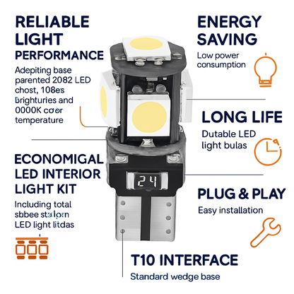 Car Interior LED Light Kit for Festoon Bulbs