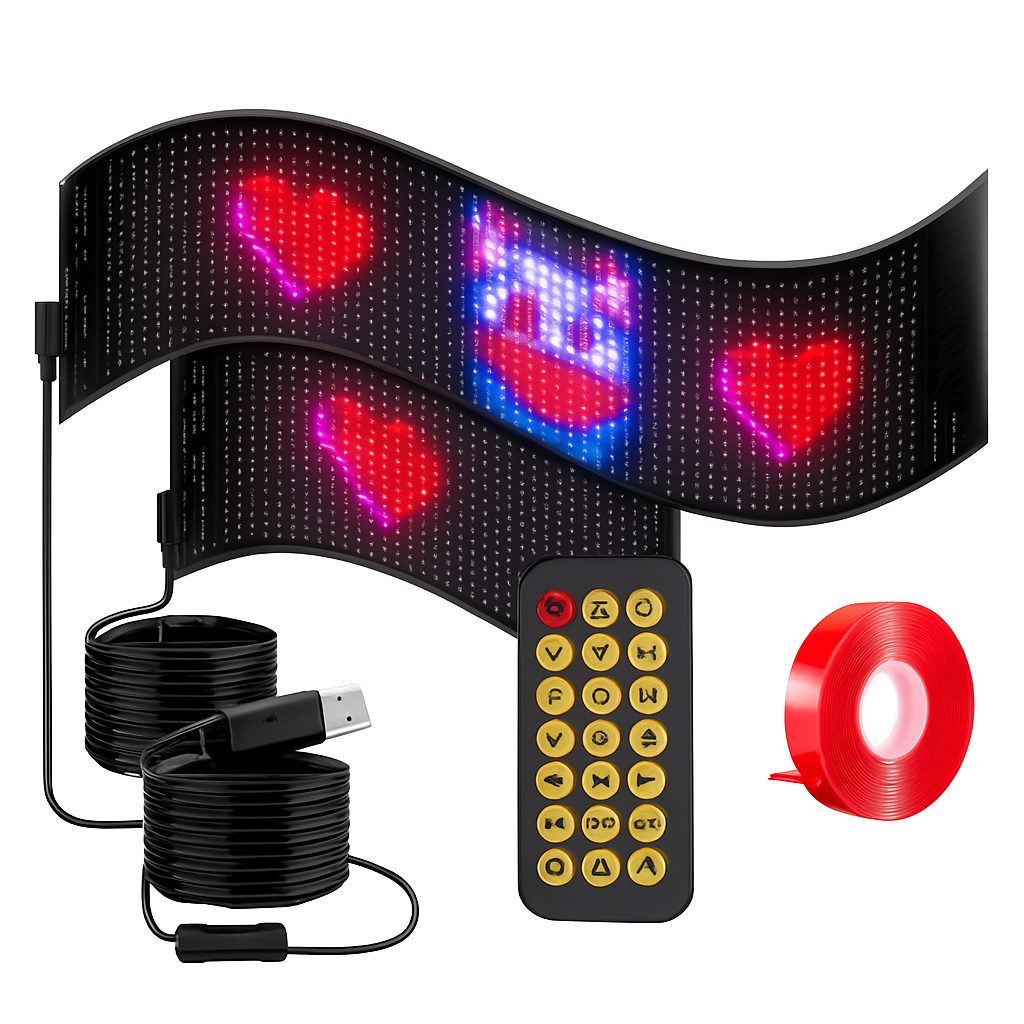 Matrix LED Car Sign with App Remote for Enhanced Visibility
