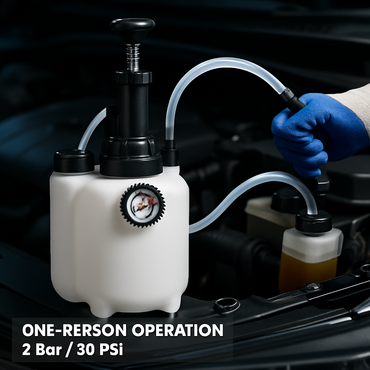 3L Manual Brake Bleeder Kit One Person Brake Bleed Vacuum Pump Automotive Brake Fluid Bleeding Kit with 1L Waste Oil Bottle 4 Master Cylinder Adapters