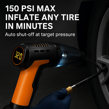 Cordless Car Vacuum & Tire Inflator 4-in-1