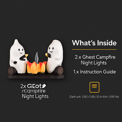 Ghost Campfire Flickering Night Light for Halloween Decor