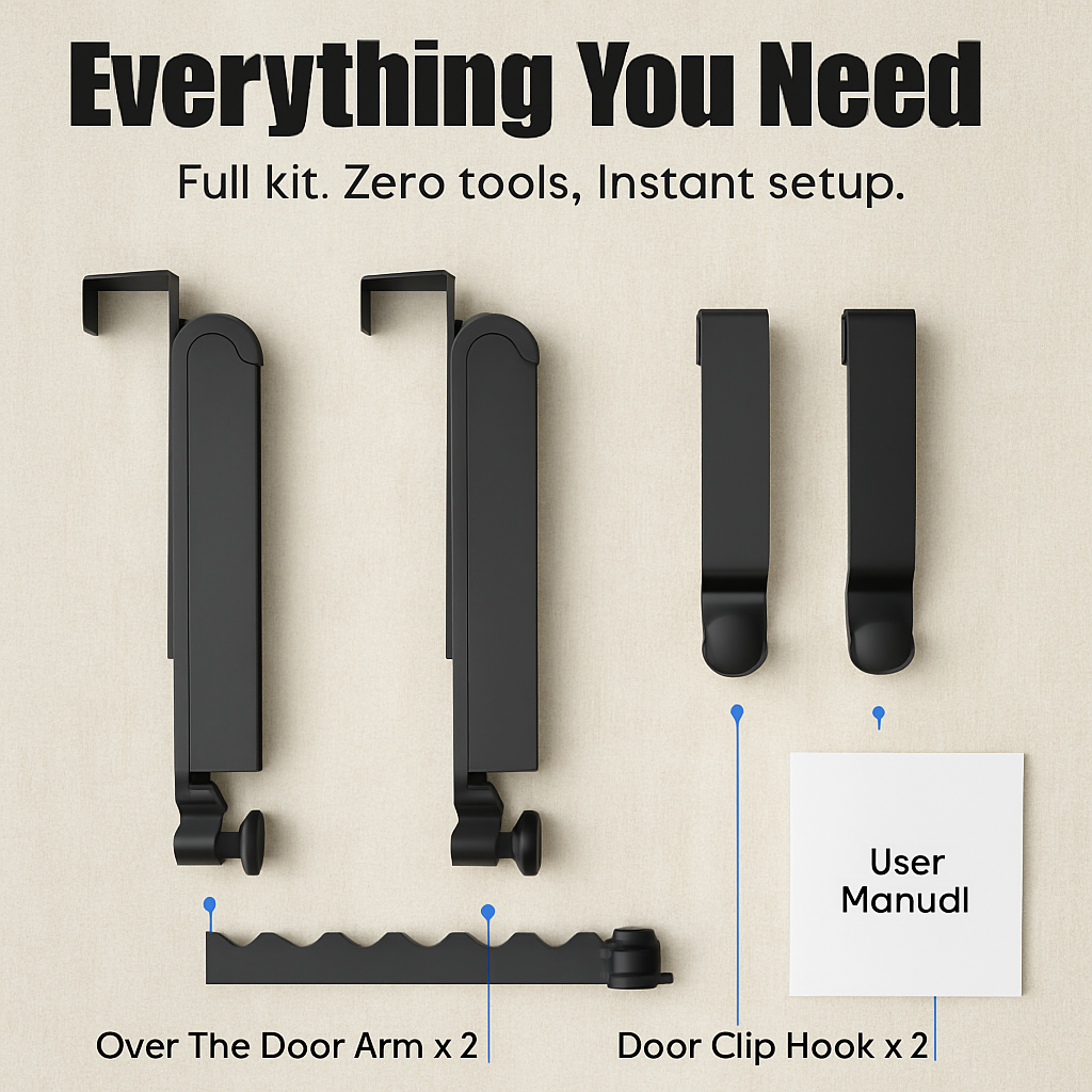 Over The Door Hanger Hooks for Clothes, Foldable