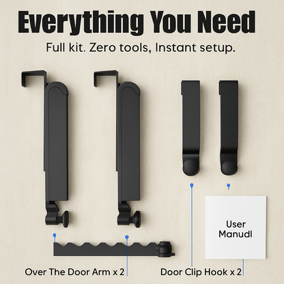 Over The Door Hanger Hooks for Clothes, Foldable