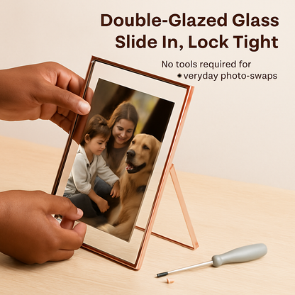 Rose Gold Metal Picture Frame, 2-Pack Set