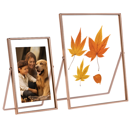 Rose Gold Metal Picture Frame, 2-Pack Set