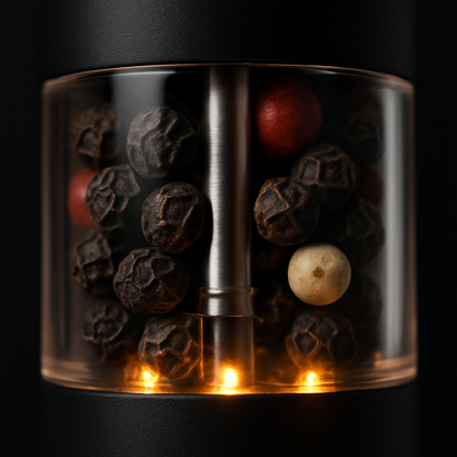 Electric Salt and Pepper Grinder Set with One-Hand Operation