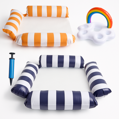 Inflatable Pool Floats for Adults with Drink & Snack