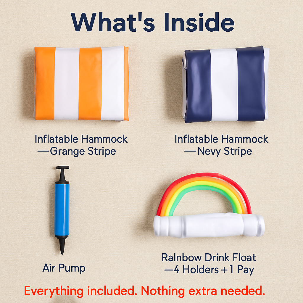 Inflatable Pool Floats for Adults with Drink & Snack