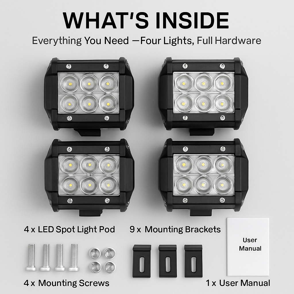 Dual Row LED Waterproof Spot Light Pod Cube