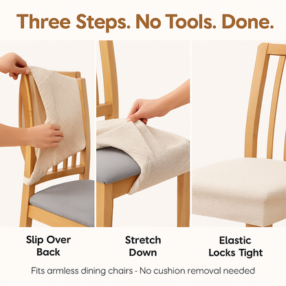 Waterproof Dining Chair Slipcovers Stretch Covers 4-Pack