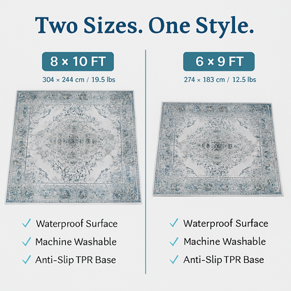 Vintage Area Rug - Soft, Waterproof Non-Slip for Home