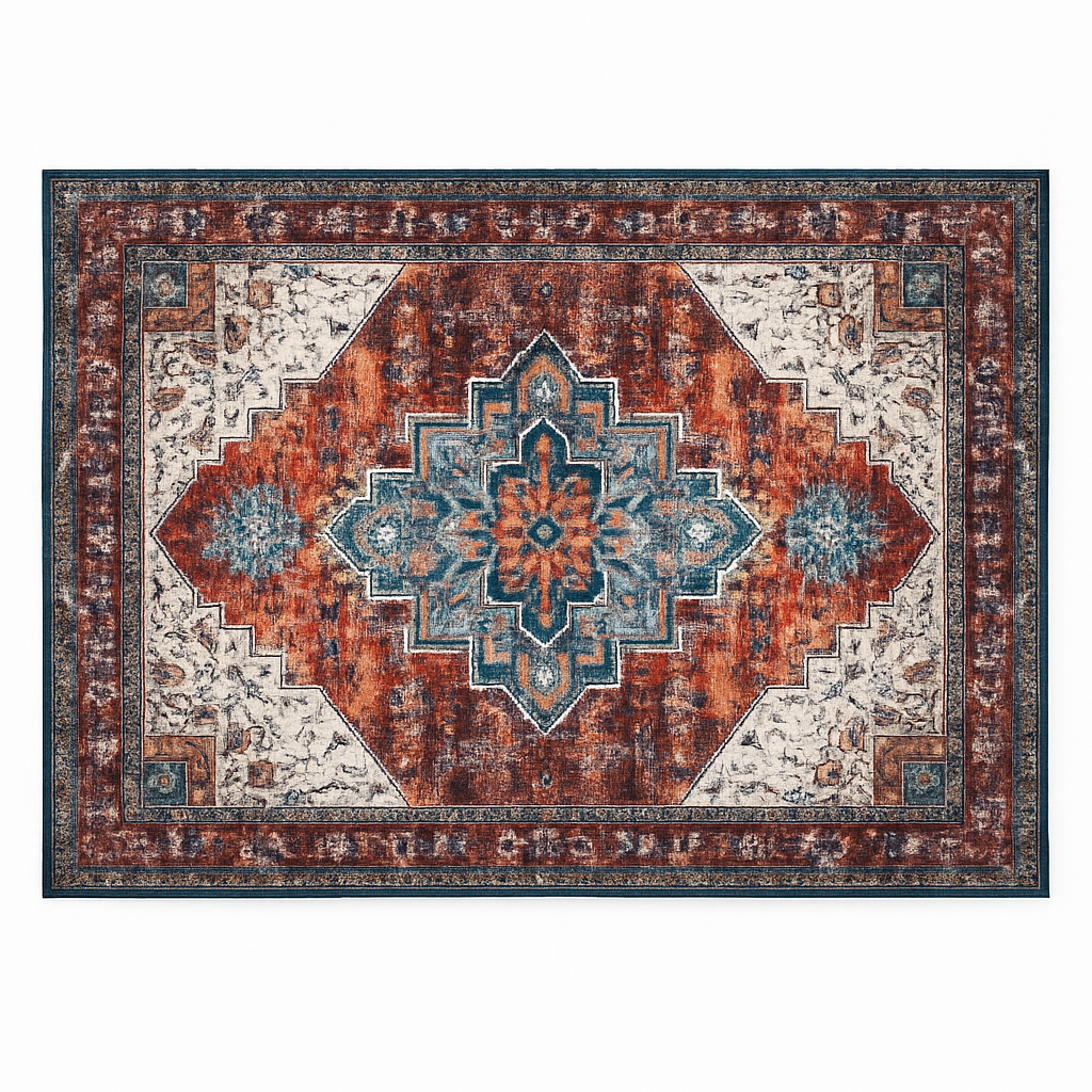 Vintage Area Rug - Soft, Waterproof Non-Slip for Home