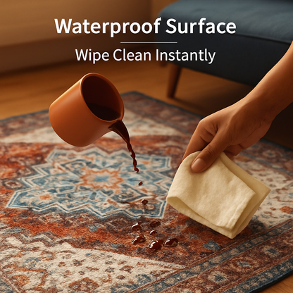 Vintage Area Rug - Soft, Waterproof Non-Slip for Home