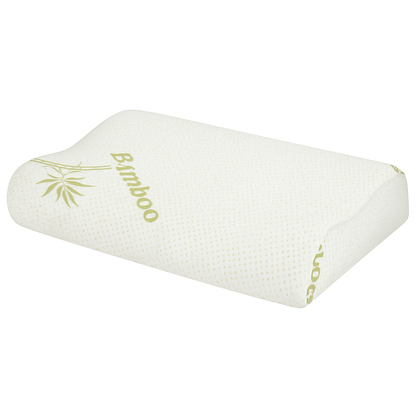 Bamboo Memory Foam Sleep Pillow Contoured Cervical Pillow