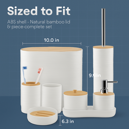 Bathroom Accessories Set with Dispenser & Holder