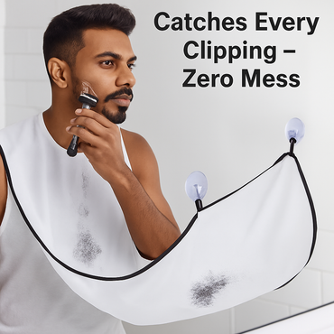 Beard Apron: Facial Hair Catcher with Suction Cups