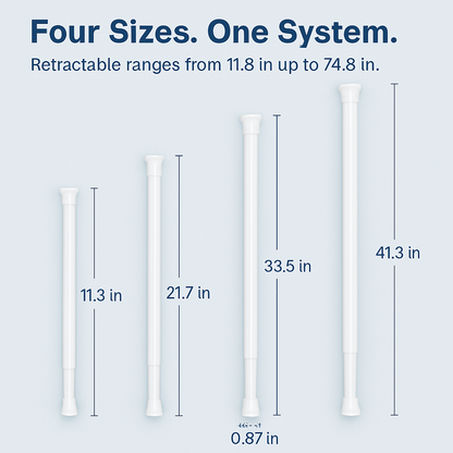 Tension Curtain Rod Extendable for Easy Home Use