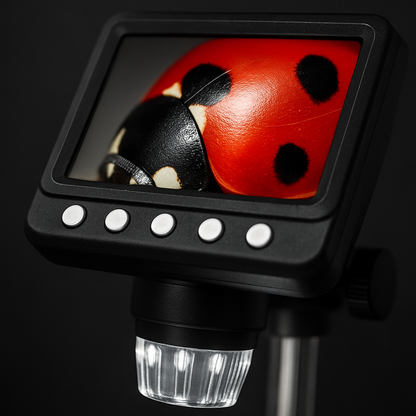 Digital Microscope with 4.3 Inch LCD and LEDs