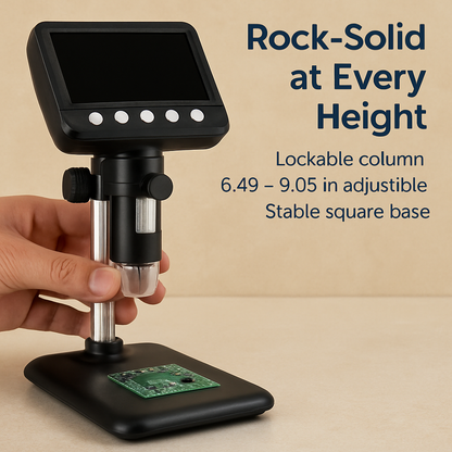 Digital Microscope with 4.3 Inch LCD and LEDs