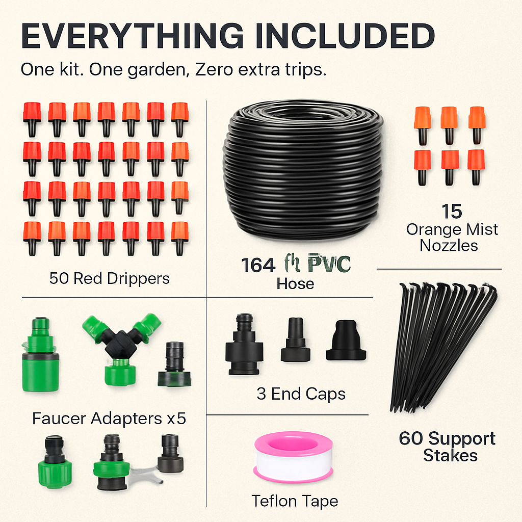 Drip Irrigation Kit for Garden, Automatic Watering System
