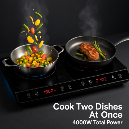 Induction Cooktop Dual Burner Portable Stove