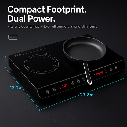 Induction Cooktop Dual Burner Portable Stove