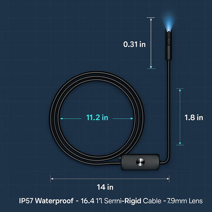 Endoscope Camera with Dual Lenses for Tight Space Inspection
