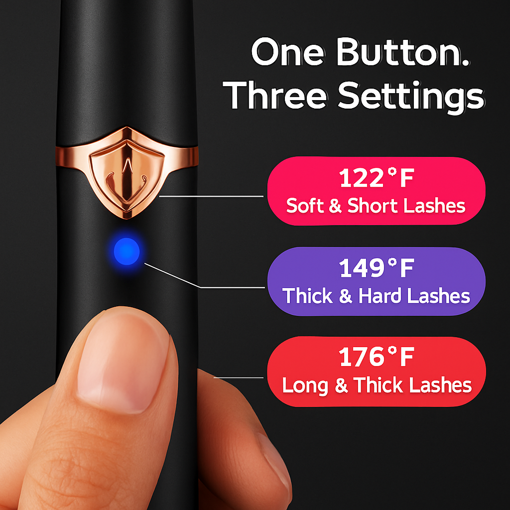 2 in 1 Clip Comb Heated Eyelash Curler for Home Use