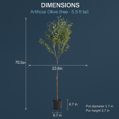 Artificial Olive Tree with Lush Branches and Fruits