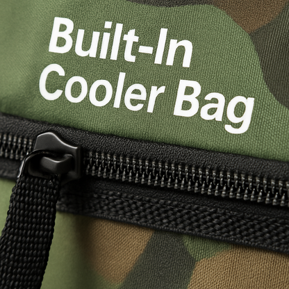 Foldable Fishing Chair with Backrest and Cooler Bag