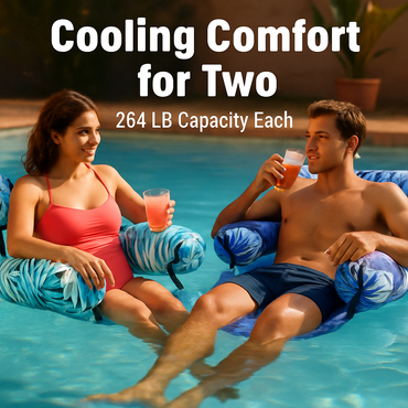 2 Pack Inflatable Pool Floats for Adult Inflatable Hammocks Floating Lounge Chairs for Party Summer Water Beach Lake Fun