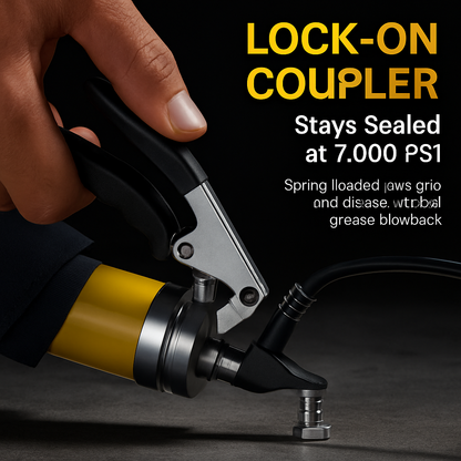 Grease Gun Kit with Lock Coupler and Flexible Hose
