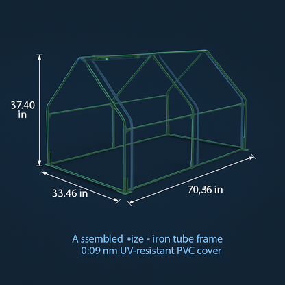 Portable Mini Greenhouse With Roll-Up Zipper Doors