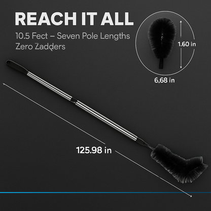 Gutter Cleaning Brush with Telescoping Handle – 10.5ft Reach