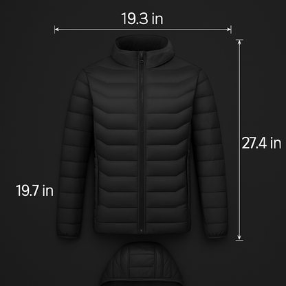 Heated Jacket - Lightweight Hooded Coat for Winter Warmth
