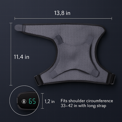 Cordless Heated Shoulder Wrap Massager for Relief