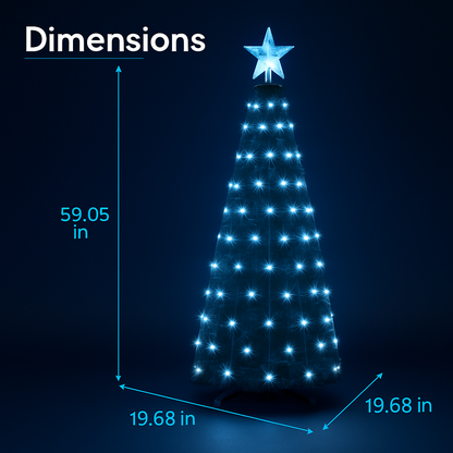 Collapsible Christmas Tree Lights with Remote App Control