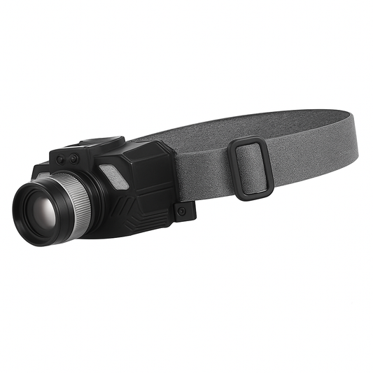 Motion Sensor LED Headlamp with Zoomable Beam and 3 Modes