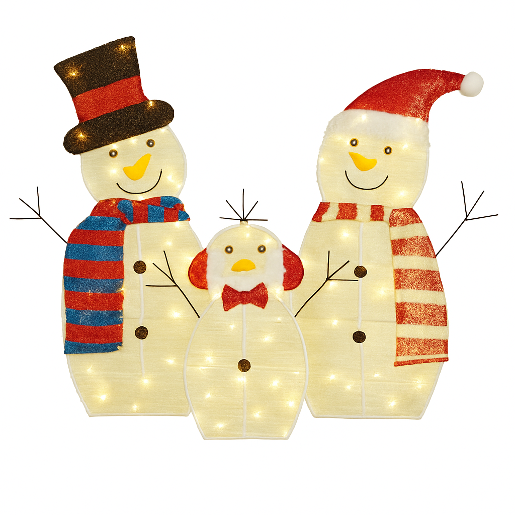 2D Christmas Snowman Yard Decoration with LED Lights