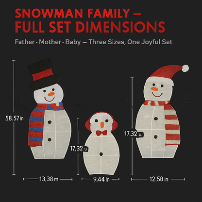 2D Christmas Snowman Yard Decoration with LED Lights
