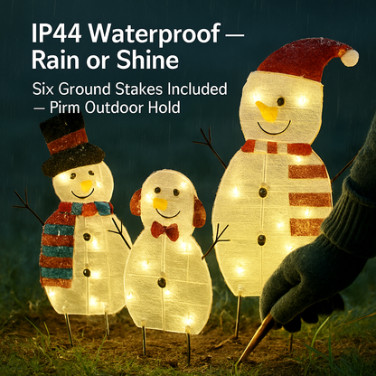 2D Christmas Snowman Yard Decoration with LED Lights