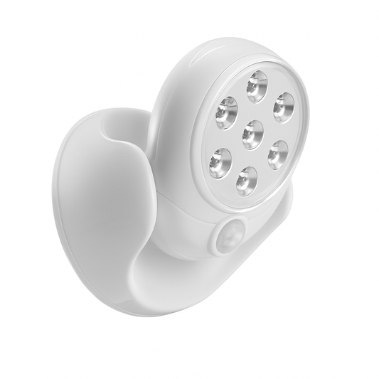 Wireless LED Spotlight 90 ° Motion Sensor Night Lamp 360°Rotate Cordless Stairs Lights Battery Operated w/23ft Sensing Range for Closet Bathroom