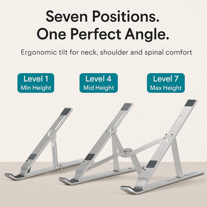 Foldable Aluminum Laptop Stand with Adjustable Angles